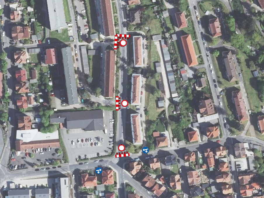 Vollsperrung im Bereich Drachenbergstraße & Robert-Koch-Str. 7